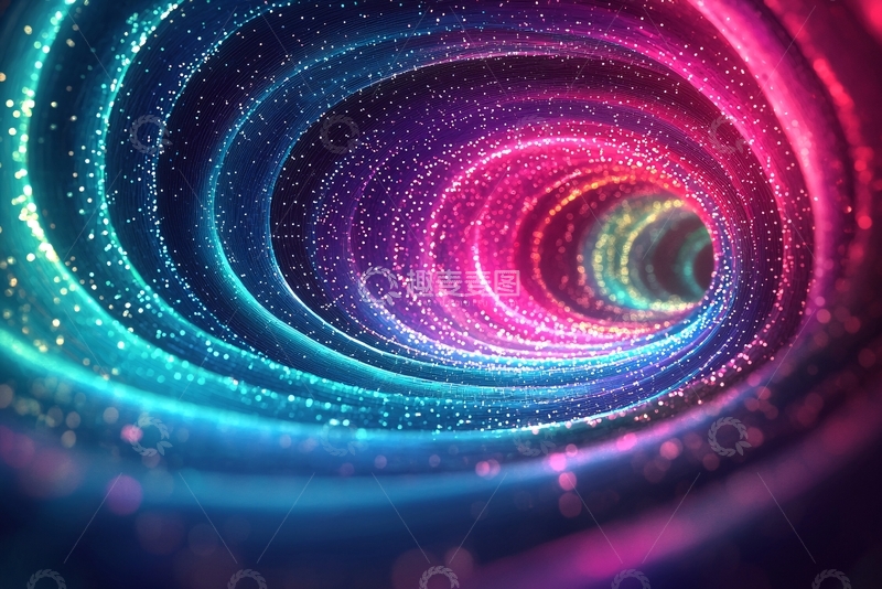 高清大图下载【趣麦麦图】彩色螺旋隧道
