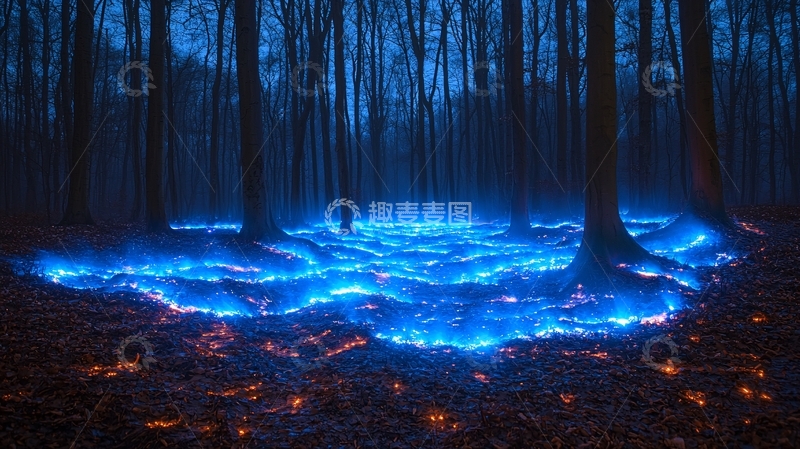 高清大图下载【趣麦麦图】蓝光森林