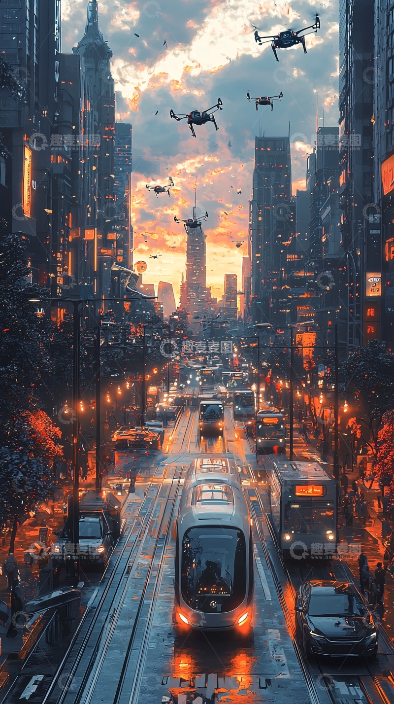 高清大图下载【趣麦麦图】未来都市夜景269