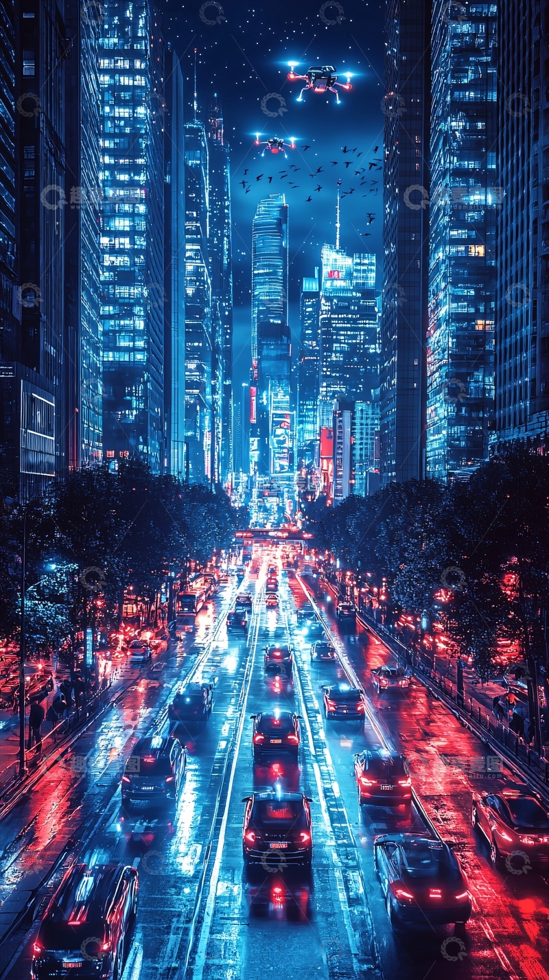 高清大图下载【趣麦麦图】未来都市夜景268