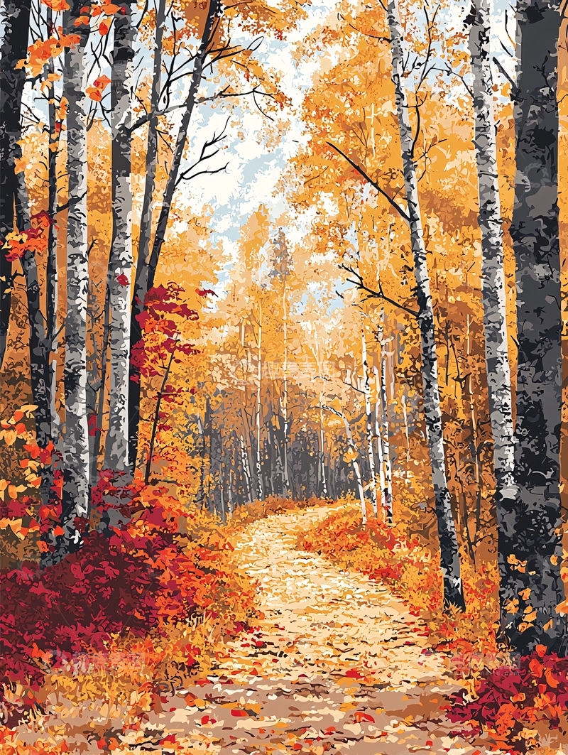 高清大图下载【趣麦麦图】秋日森林小路