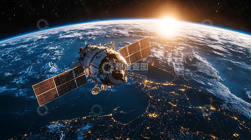 高清大图下载【趣麦麦图】宇宙飞船地球日出