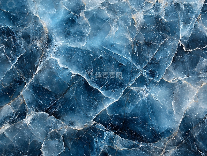 高清大图下载【趣麦麦图】蓝色冰块纹理