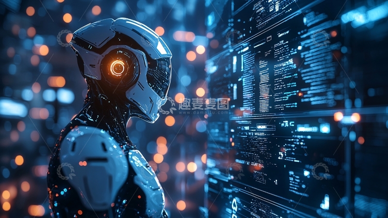 高清大图下载【趣麦麦图】未来科技感机器人