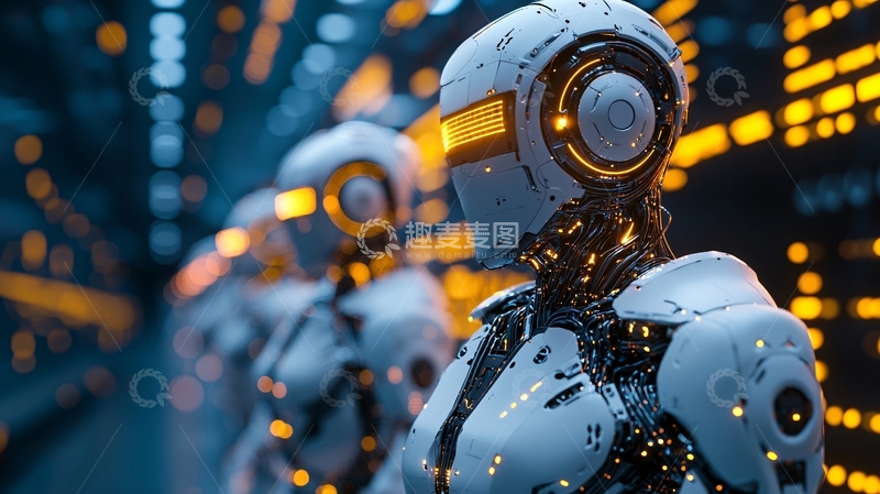 高清大图下载【趣麦麦图】未来科技感机器人