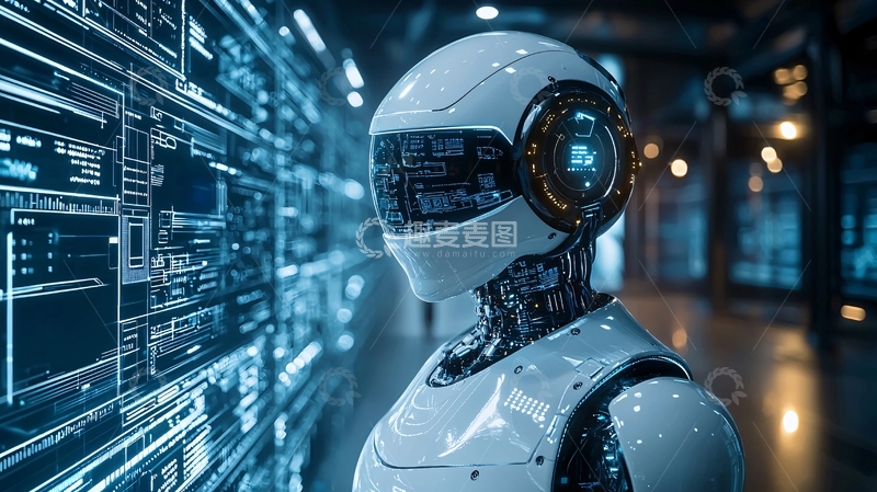 高清大图下载【趣麦麦图】未来科技感机器人