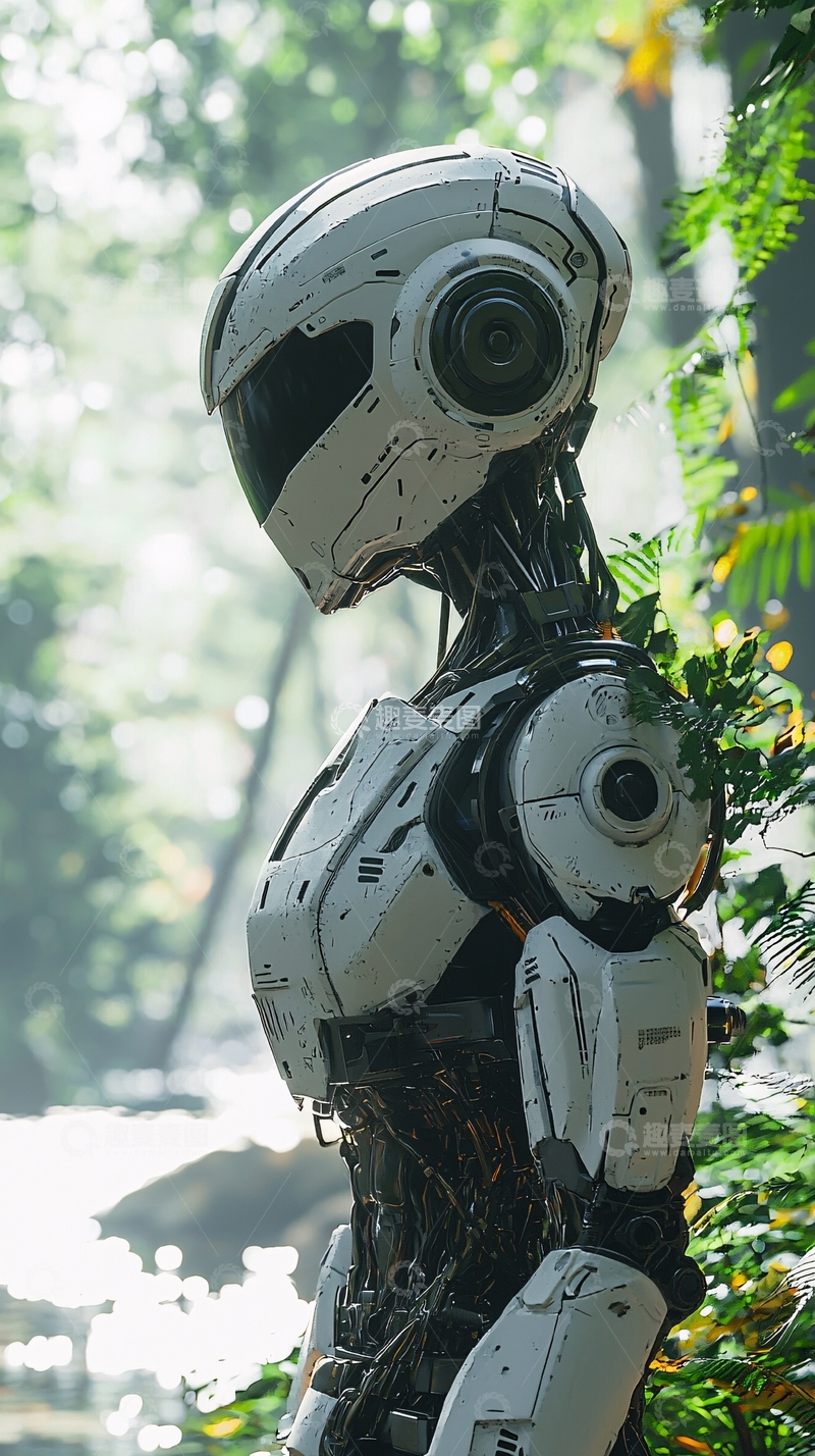 高清大图下载【趣麦麦图】白色机器人