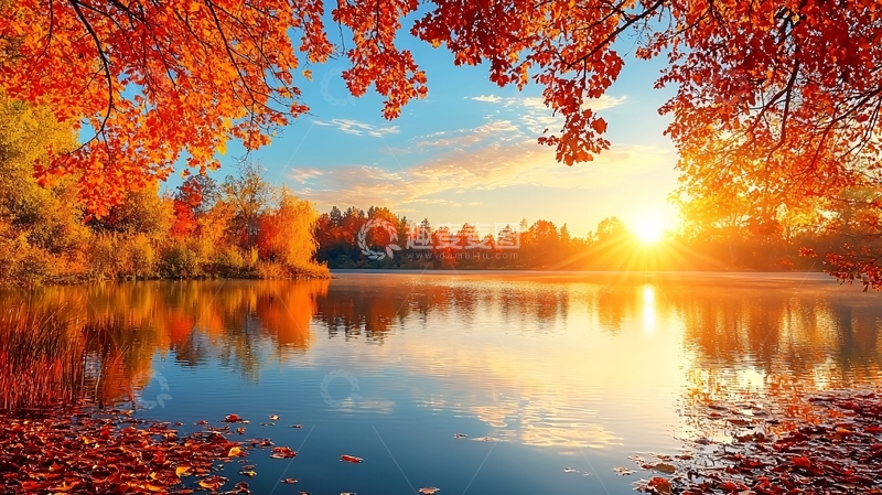 高清大图下载【趣麦麦图】秋日湖光山色