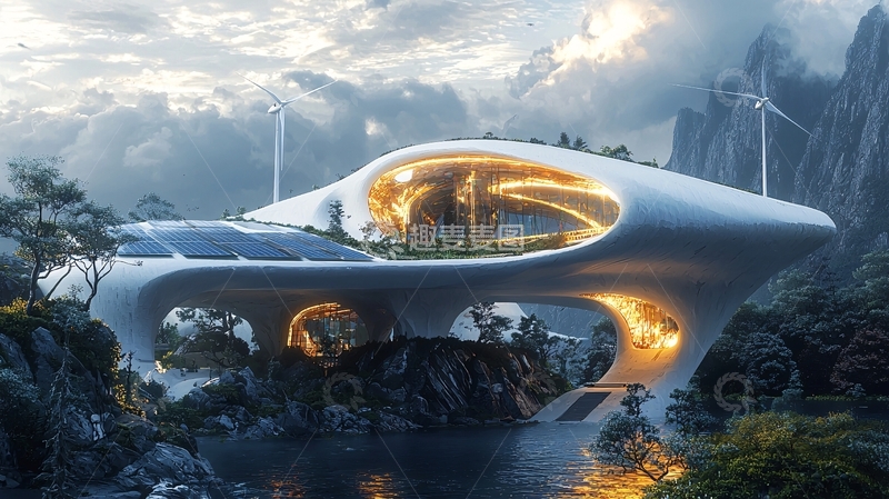 高清大图下载【趣麦麦图】未来生态建筑