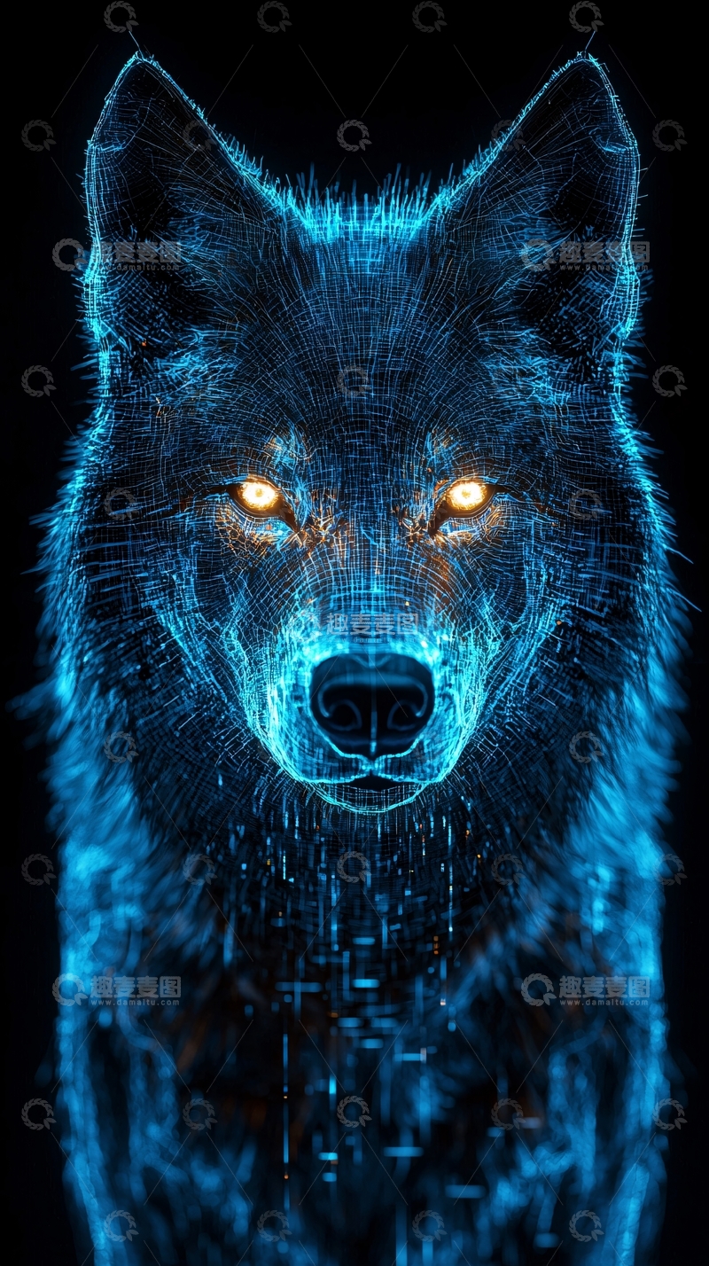 高清大图下载【趣麦麦图】蓝光狼