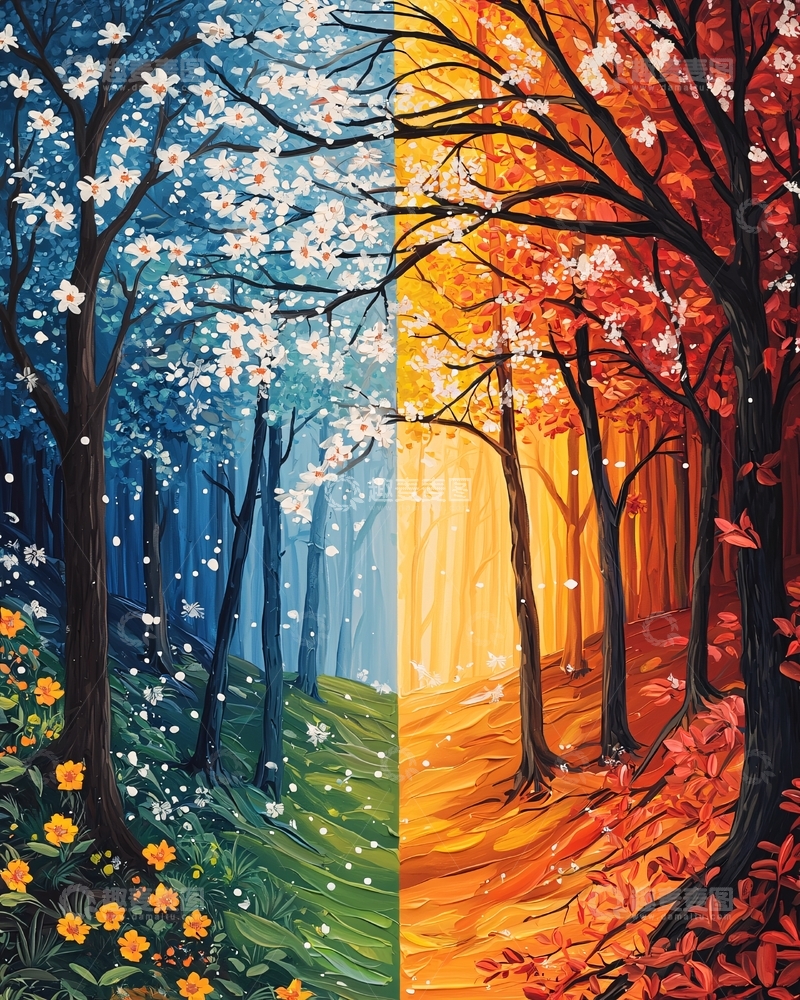 高清大图下载【趣麦麦图】四季森林