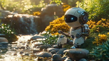 森林小溪机器人