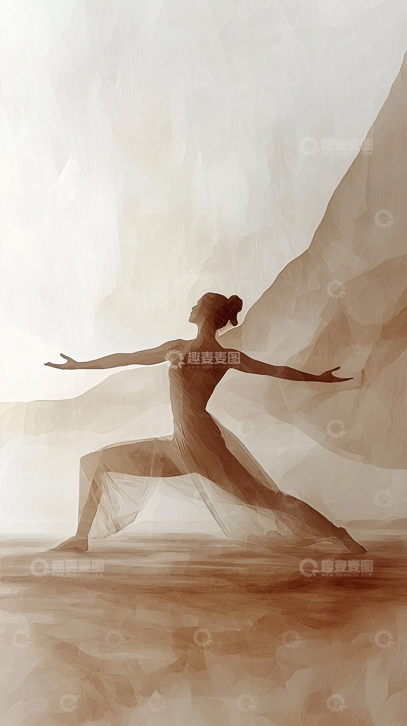 高清大图下载【趣麦麦图】优雅女子瑜伽体式