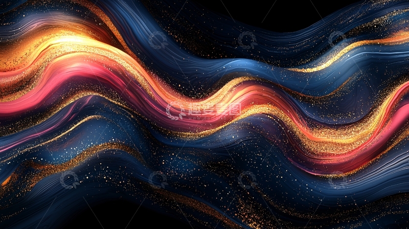 高清大图下载【趣麦麦图】抽象波浪渐变背景