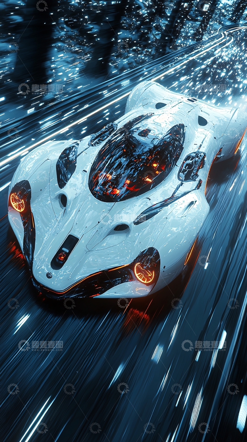 高清大图下载【趣麦麦图】-未来感超跑高速行驶