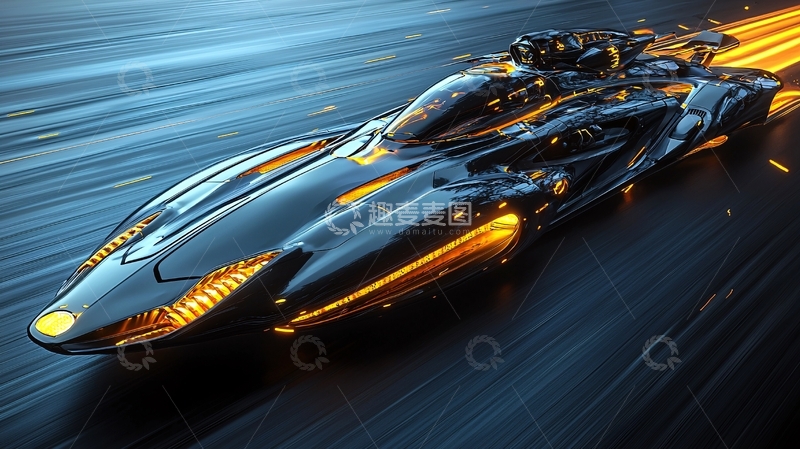 高清大图下载【趣麦麦图】未来感赛车