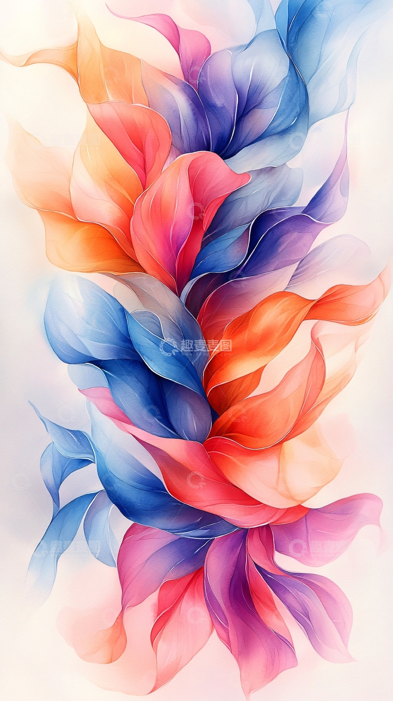 高清大图下载【趣麦麦图】水彩花卉49