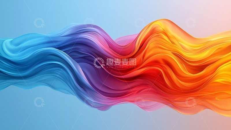 高清大图下载【趣麦麦图】流体色彩渐变抽象背景