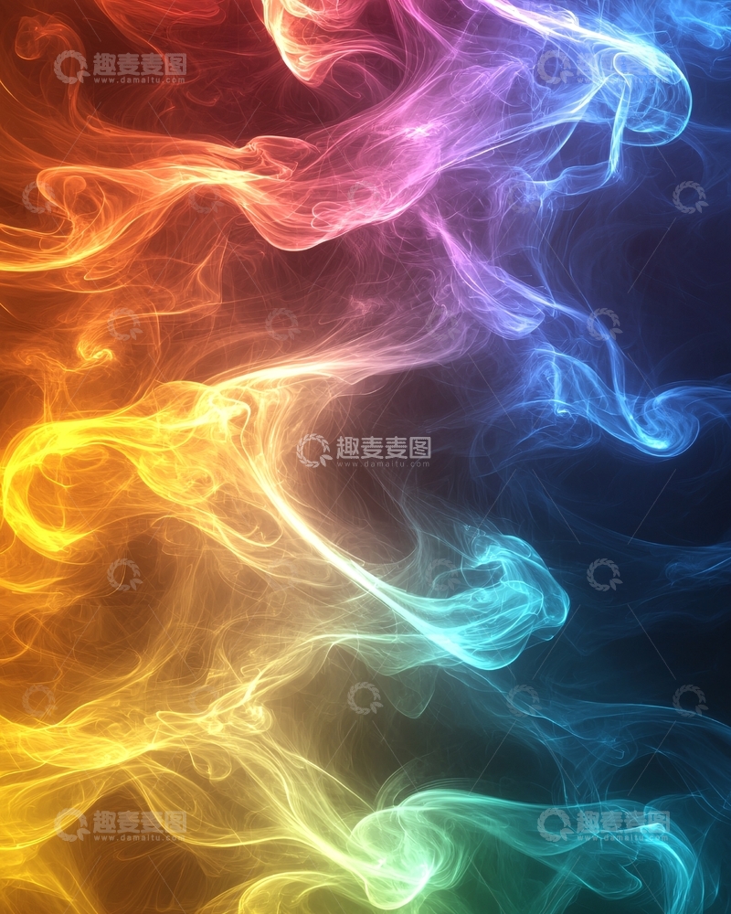 高清大图下载【趣麦麦图】彩色烟雾背景