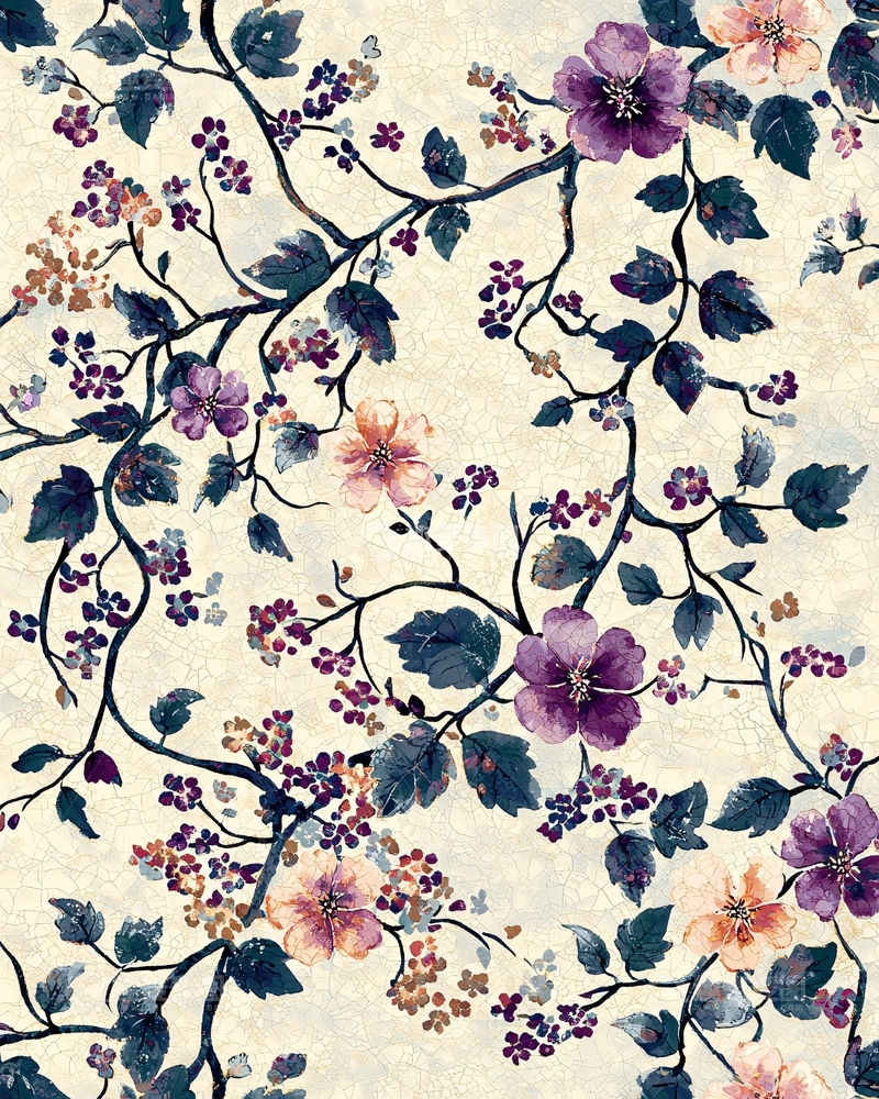 高清大图下载【趣麦麦图】水墨花卉图案