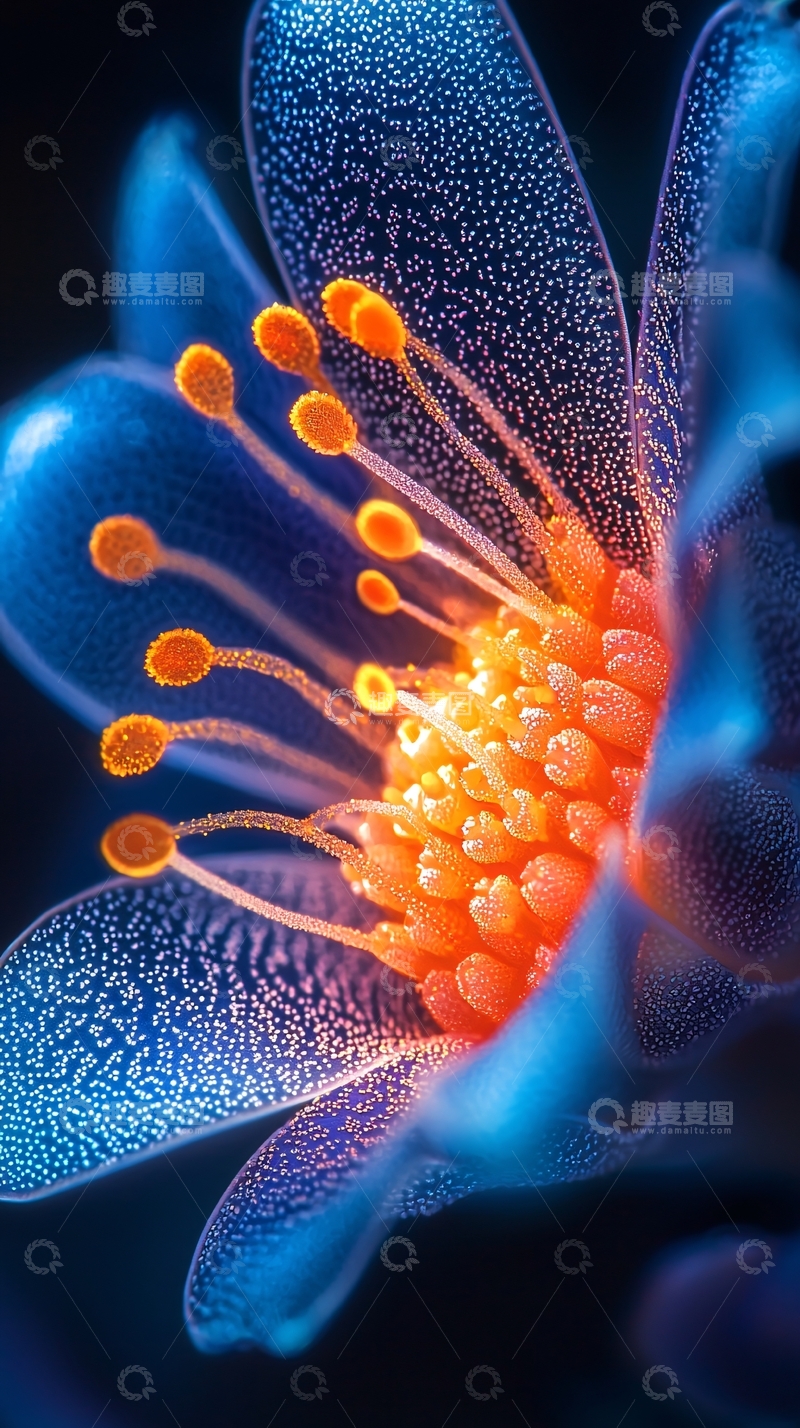 高清大图下载【趣麦麦图】蓝色花朵特写