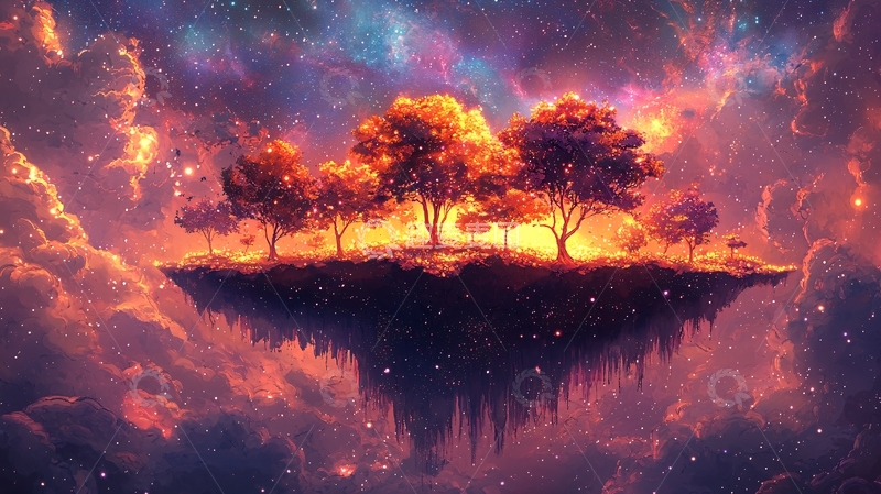 高清大图下载【趣麦麦图】漂浮岛屿