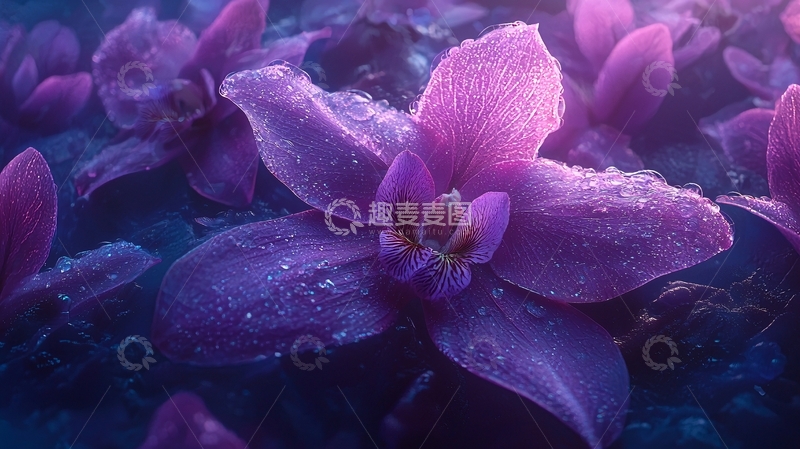 高清大图下载【趣麦麦图】紫色兰花