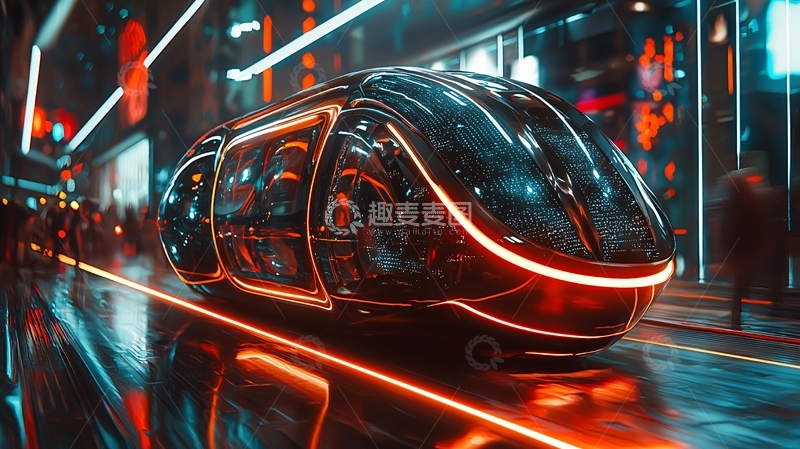 高清大图下载【趣麦麦图】未来都市交通工具