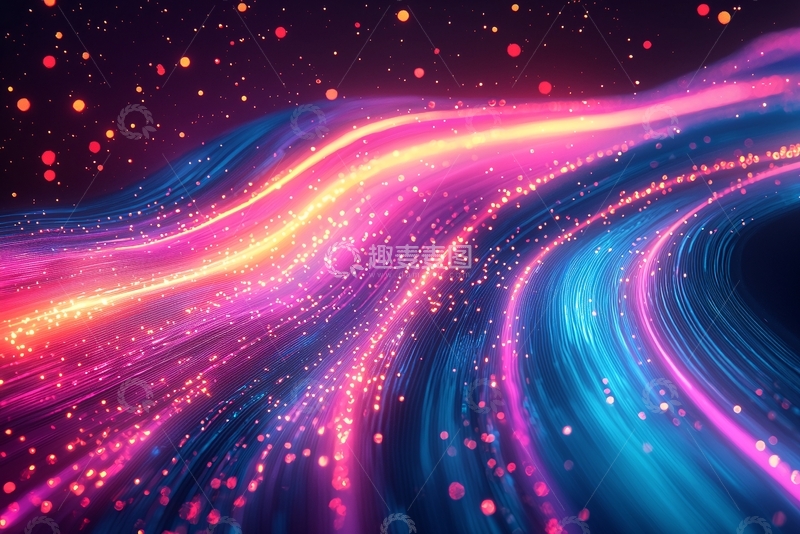 高清大图下载【趣麦麦图】色彩绚丽的光线轨迹