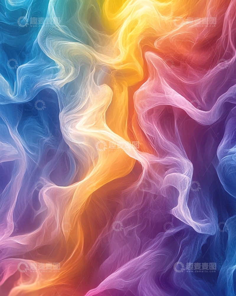 高清大图下载【趣麦麦图】彩色梦幻烟雾