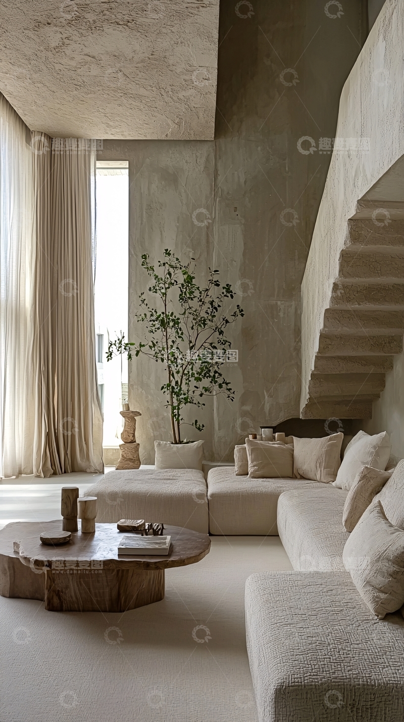 高清大图下载【趣麦麦图】极简风客厅设计