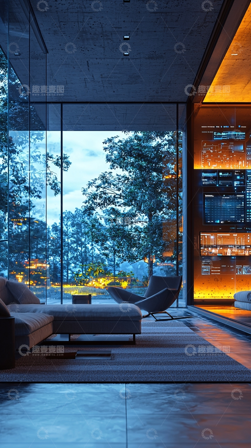 高清大图下载【趣麦麦图】现代极简风格客厅