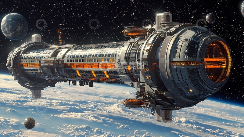 高清大图下载【趣麦麦图】宇宙飞船太空旅行