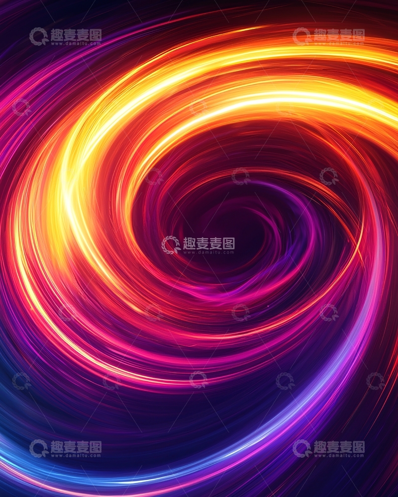 高清大图下载【趣麦麦图】旋转的彩色光线