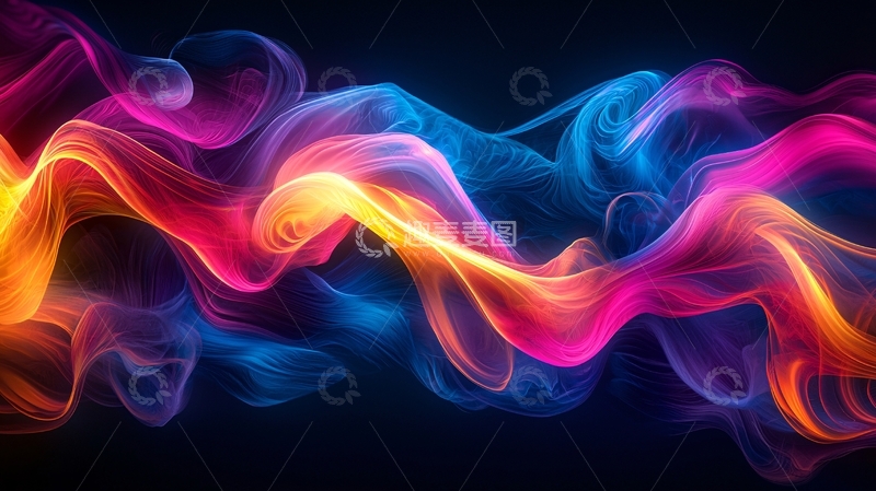 高清大图下载【趣麦麦图】彩色烟雾抽象背景