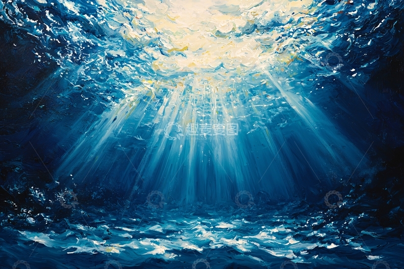 高清大图下载【趣麦麦图】深海光线透射