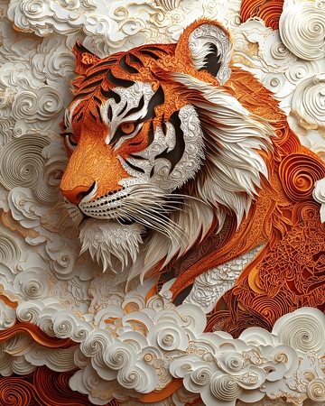 纸雕老虎