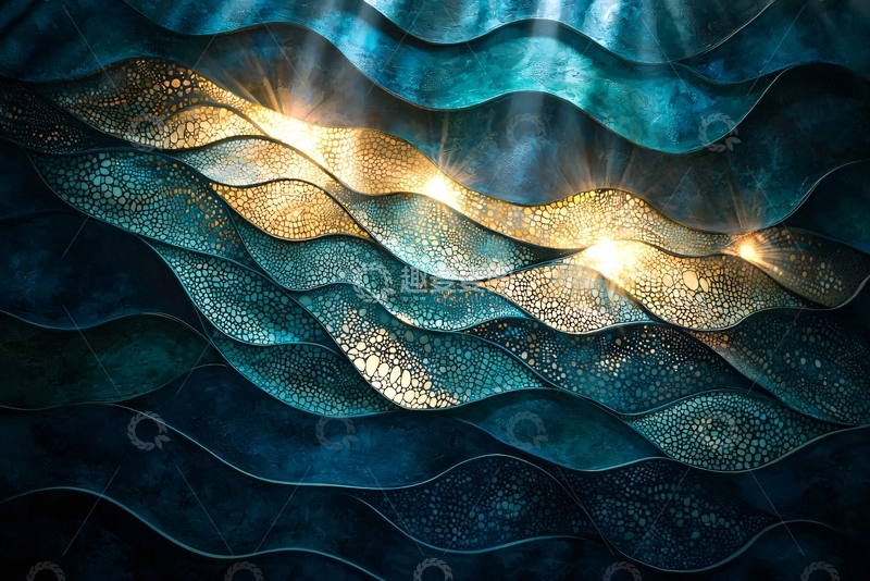 高清大图下载【趣麦麦图】深海波浪抽象艺术