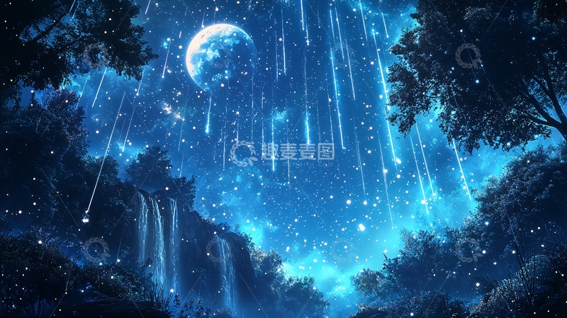 高清大图下载【趣麦麦图】梦幻星空雨林