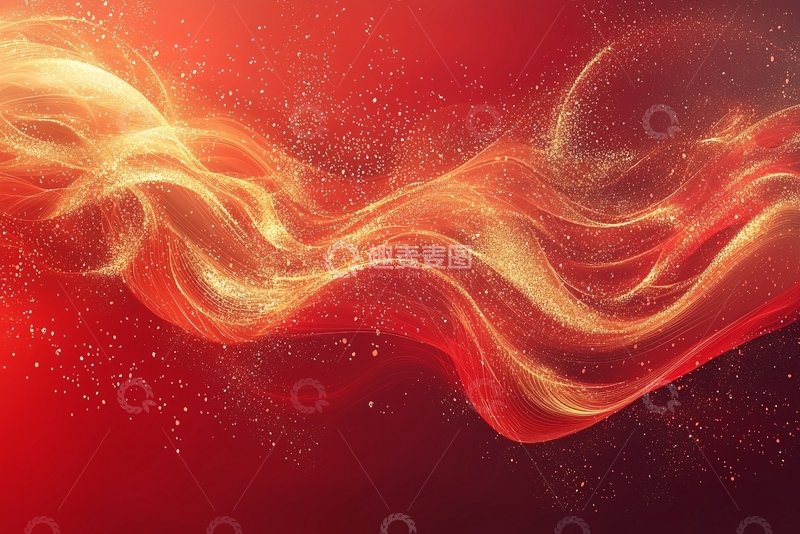 高清大图下载【趣麦麦图】红色火焰流光