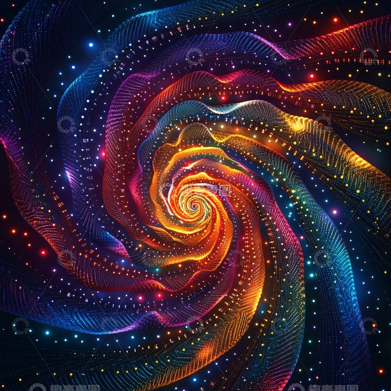 高清大图下载【趣麦麦图】彩色螺旋星云