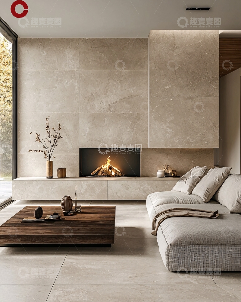 高清大图下载【趣麦麦图】现代极简客厅设计