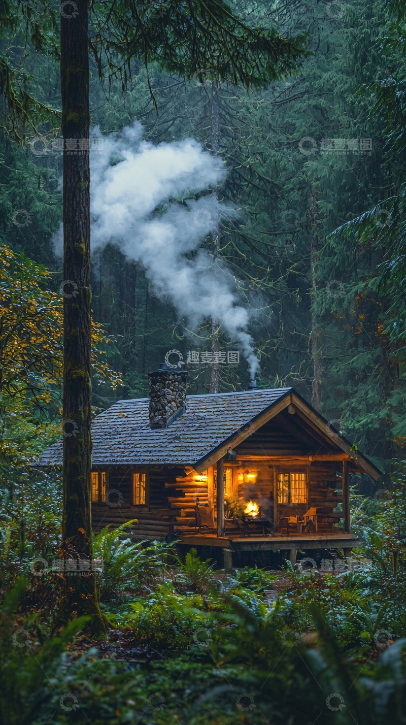 高清大图下载【趣麦麦图】森林小屋