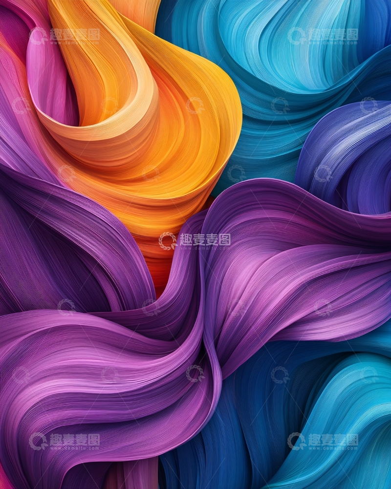 高清大图下载【趣麦麦图】彩色流体