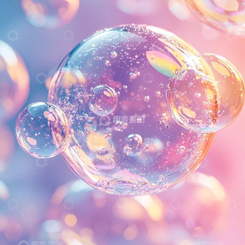 高清大图下载【趣麦麦图】梦幻泡泡背景8