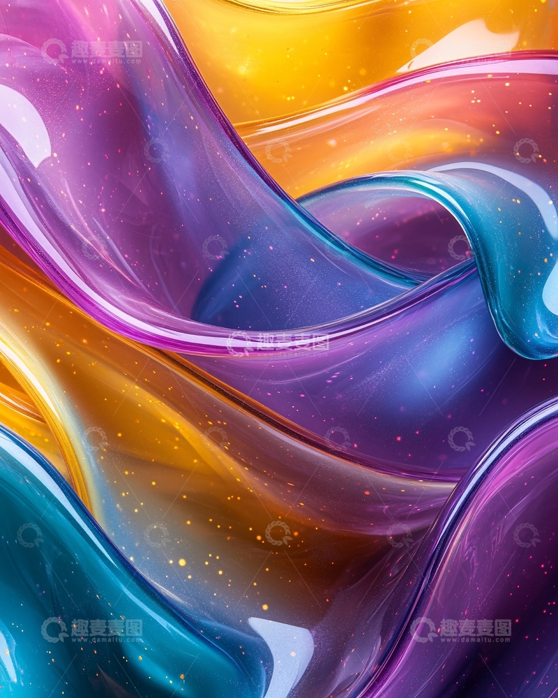 高清大图下载【趣麦麦图】流体渐变色抽象背景