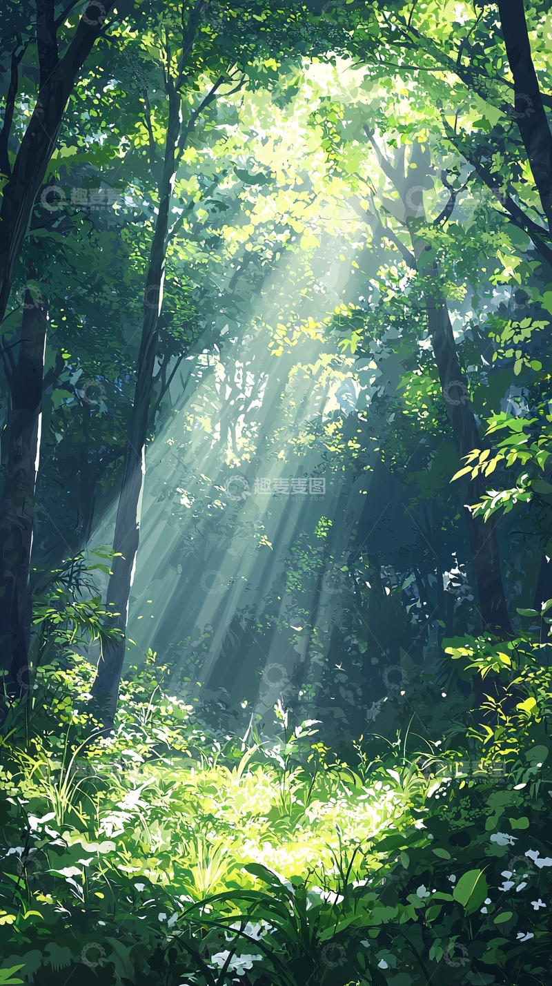 高清大图下载【趣麦麦图】阳光森林