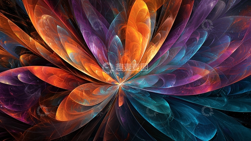 高清大图下载【趣麦麦图】抽象花朵