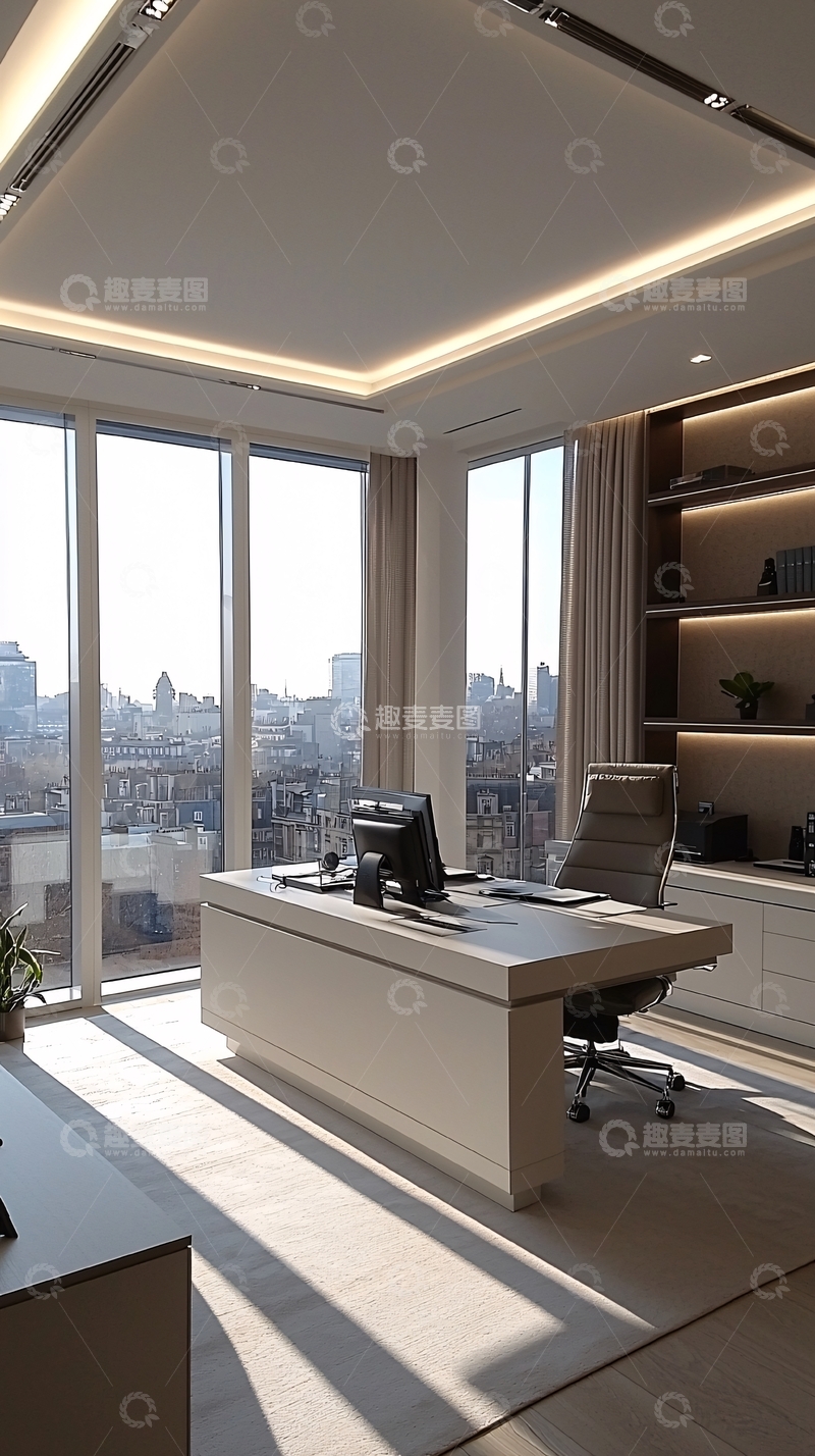 高清大图下载【趣麦麦图】现代简约高级商务办公空间