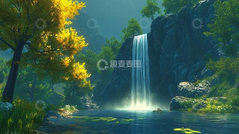 高清大图下载【趣麦麦图】瀑布66